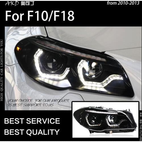 AKD Car Styling for F10 Headlights 2010-2013 F18 520i 525i 530i 535i LED Headlight DRL dynamic Hid Bi Xenon Auto Accessories