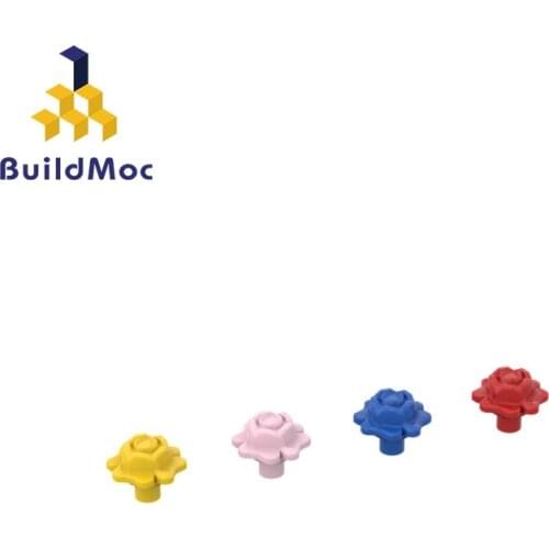 BuildMOC 95829 Rose with pin Need processing For Building Blocks Parts DIY Construction Creative gif