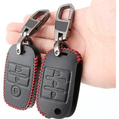 Genuine Leather Car Key Case For KIA KX5 KX7 Rio 3 Sportage QL Ceed Sorento Cerato KX CROSS K3 K3S K4 K5 CARENS Soul