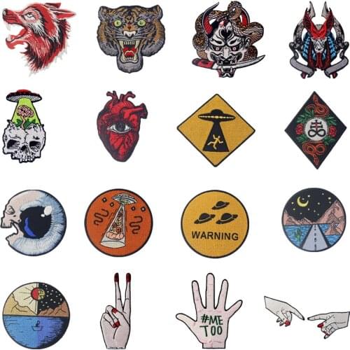 Embird patch Embroidered patches for hats iron on UFO and Animal and Peace hand ceo-friendly handmade 3D patches for jeans badge