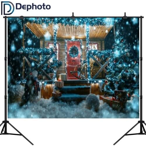 Dephoto Photography Backdrop Wood House Christmas Decorations Pine Nuts Background Photo Studio New Design Camera Fotografica