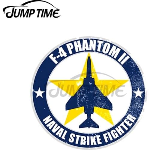 JumpTime 13 x 13cm For F-4 PhantomII RV Car Stickers Windows Scratch-proof Cartoon Vinyl Car Wrap Waterproof Decal