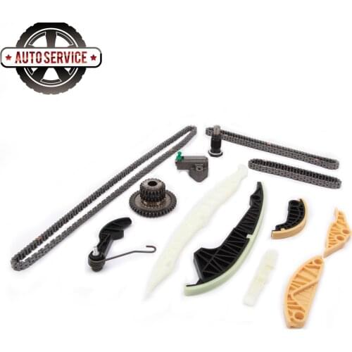 For Audi A3 A4 A5 A6 Q5 Q7 TT VW Passat Tiguan Golf Cabriolet Skoda Seat 1.8 / 2.0TFSI 13Pcs Timing Chain Slider Tensioner Kit