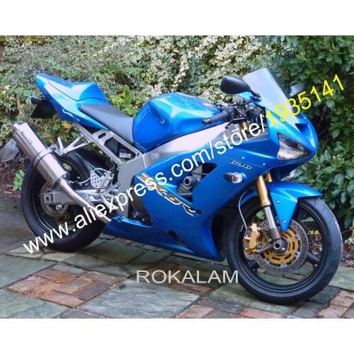 For Kawasaki Ninja ZX6R 03 04 ZX 6R 636 2003 2004 ZX-6R Blue Aftermarket Sportbike ABS Fairing Set (Injection molding)