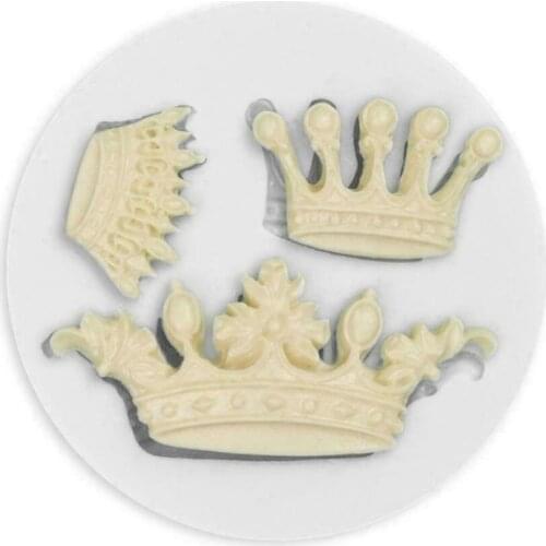 Crown Fondant Silicone Molds Cupcake Topper Fondant Cake Decorating Chocolate Candy Mould Wedding Jewelry Baking Tools