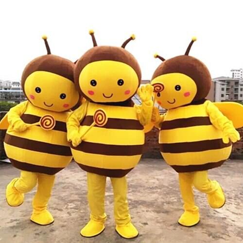 Hornet Bee Mascot Costume Lovely Appear Wasp Bee Mascots Cosplay Theme Mascotte Carnival Costume Birthday Halloween Party Suit