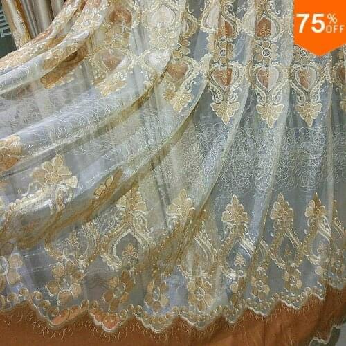 Best window curtain living room drapery sheer curtains window curtains for living room spun gold voile lace tulle velvet curtain