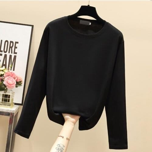 Casual Tee Shirt Femme Cotton TShirt Women T-Shirt Poleras De Mujer Camisas Femininas 2020 Slim Long Sleeve T Shirts Woman Tops