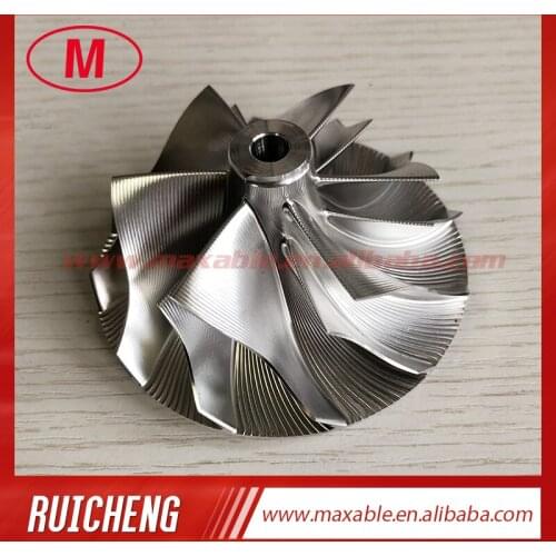 PT58 point milling 58.00/76.20mm 6+6 blades turbocharger billet/milling/aluminum 2618 compressor wheel for PT5858CEA/PT5862CEA