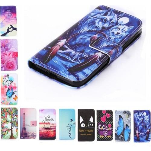 Luxury Two Side Painting Wallet Phone Cover Rose Flower Tower Pattern Flip Leather Case For Vodafone Smart Ultra 7 / VDF700