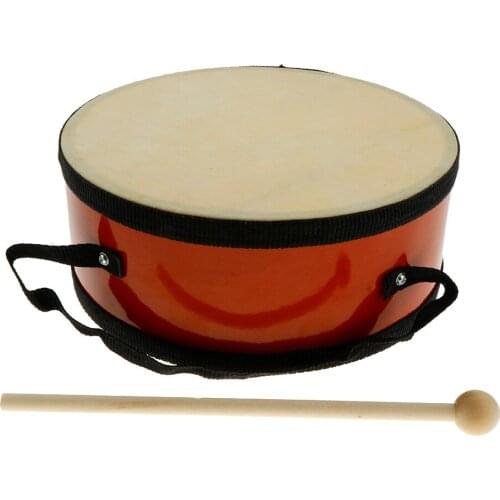 1pc Handheld Indian Drum with Beater Hammer Mini Percussion Musical Instrument 20 x 8cm