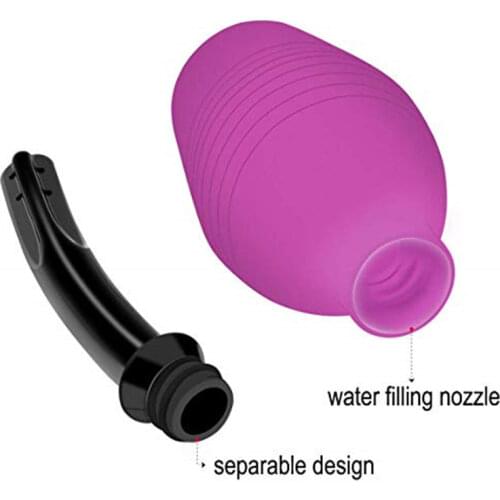 Silicone Enema Anal Cleaning Travel Toilet Shower Bidet Enema Bulb Syringe Anal Cleaner Portable Bidet Anal Douche Shower Clean
