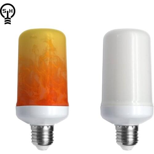 Led Flame Effect Light Bulb, 3 Modes E27 Base Fire Light Bulb Holiday Party DecorationsFlickering Light Bulb for Outdoor