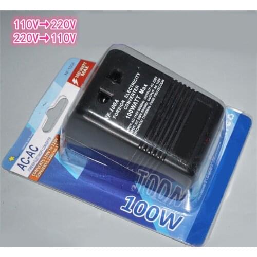 220V To 100V 100V To 220V Voltage Converter Transformer With Toggle Switch 100W Copper Wire Power Supply Transformers Equipment