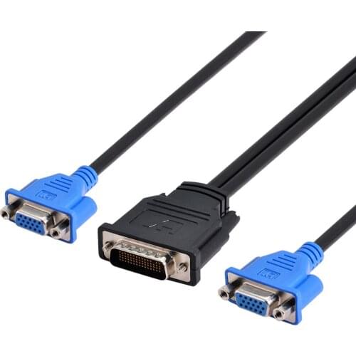 CY DMS-59pin Male to Dual 15Pin VGA RGB Female Splitter Extension Cable for PC Graphics Card
