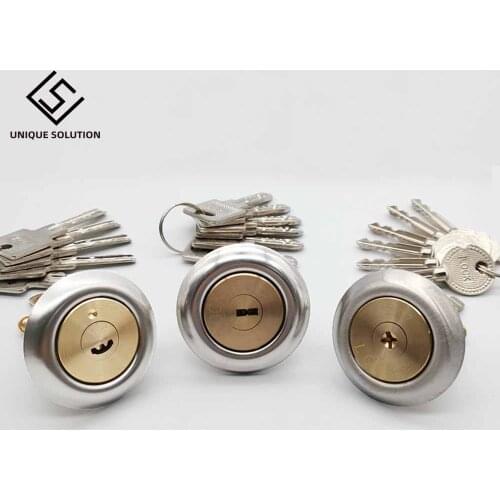 High Quality Copper Door Lock Cylinder with 6 Key Rotary Switch for Door Lock Cylinder Replacement Parts Hardware