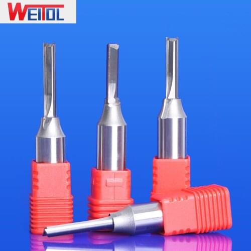 WeiTol 1pcs tungsten steel 1/2 inch TCT router bit with straight shank wood carving tools CNC engraving bit end mill