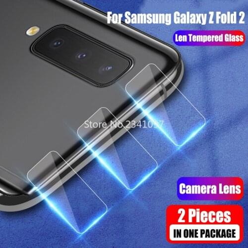 2PCS Camera Lens for Samsung Galaxy Z Fold 2 5G Ultra Slim Back Camera Lens for Samsung Galaxy Fold /Z Flip Cover Tempered Glass