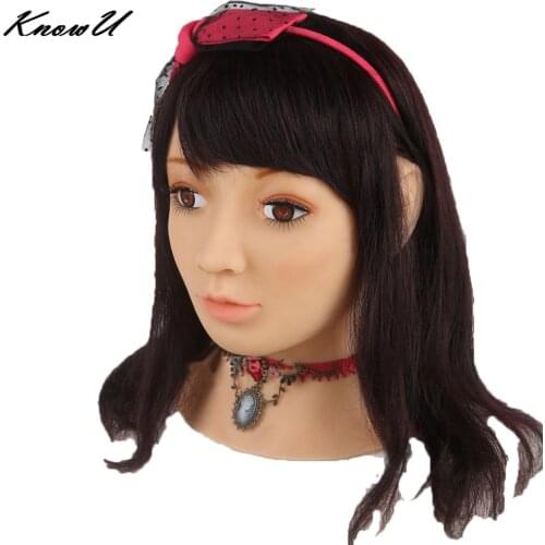 KnowU Transgender Femalemask Silicone Masquerade Crossderesser Cosplay Halloween Dragqueen Headgear Transvestites