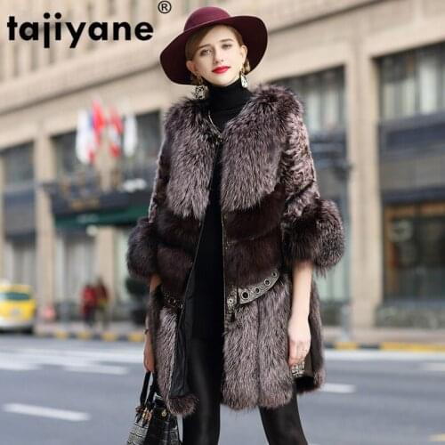 Natural Fur Real Coat Female Fox Fur Collar 100% Wool Jacket Winter Coat Women Clothes 2021 Vintage Double-faced Tops ZT4081