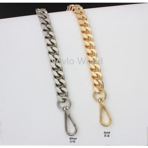 1-5pcs 2 colors 30-120cm 15mm wide Curb Light Weight Alumium Material Girl Bag Shoulder Chain Trendy Chains Handles