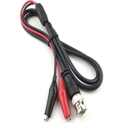 1pcs BNC turn double alligator clip double clip cable extension cord