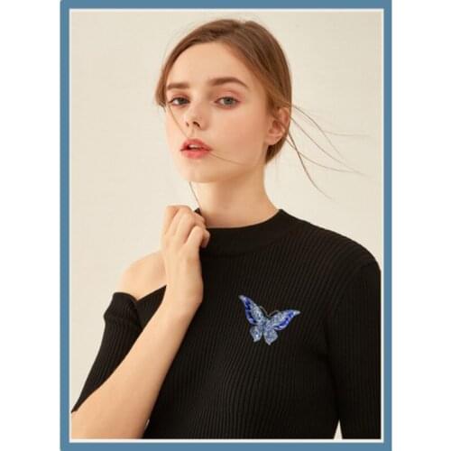 1PC Colorful Butterfly Brooch Luxury Crystal Pin Big Brooches For Women Party Banquet Rhinestone Pins Clothes Accessories Decora