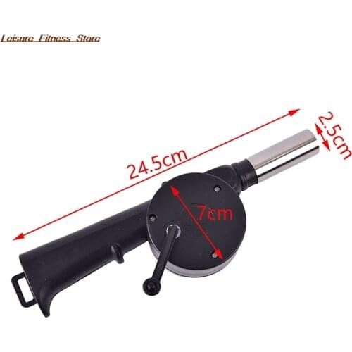 1PC Outdoor Cooking BBQ Fan Air Blower For Barbecue Fire Bellows Hand Crank Tool For Picnic Camping