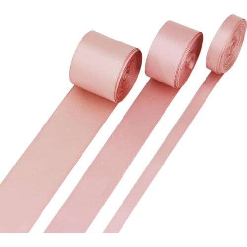 Pink Meat Double Face Satin ribbon polyester High Quality wholesale Christmas lace Ribbons