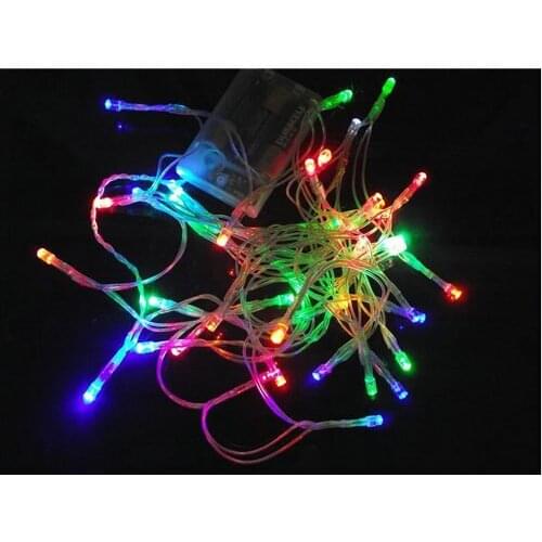 100pcs/LOT 3M 30LED String Fairy light Christmas Party wedding Garden Yard Camping Decor Lights AAA Battery powered 9 Colors