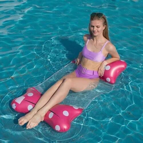 3-piece hammock inflatable pool float multifunctional pool hammock (saddle, lounge chair hammock, floater) pool chair portabl