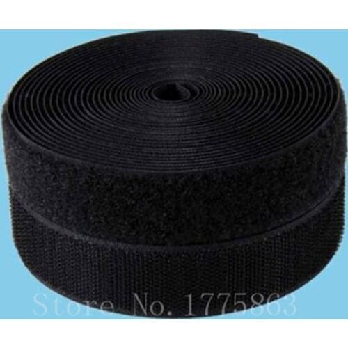 5 Yards 1'' 25mm Width Black Sew on Hook and Loop Tape AA7318