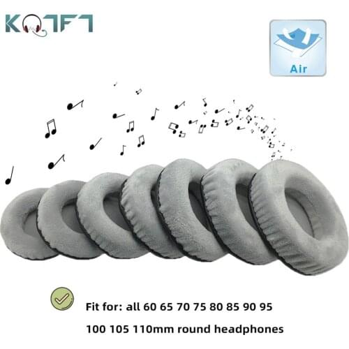 KQTFT All size Grey Velvet Replacement Ear Pads for Sennheiser AKG HifiMan ATH Philips Fostex Sony Beyerdynamic Parts Earmuff