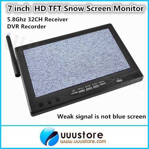 7 inch Wireless HD LCD TFT Snow Screen Monitor RC800 Built-in 5.8G 32CH Receiver and DVR Recorder For FPV System