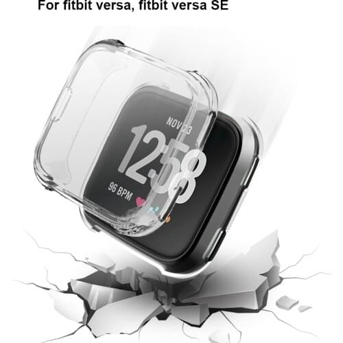 Watch Case Cover For fitbit versa Screen Protector Frame Protective Full TPU Clear bumper versa SE Shell Bezel accessories