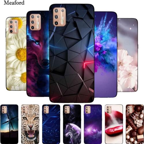 For Motorola Moto G9 Plus Case Black Bumper Silicone TPU Soft Phone Cover For Moto G9 Plus Case Cartoon Funda G 9 Plus G9Plus