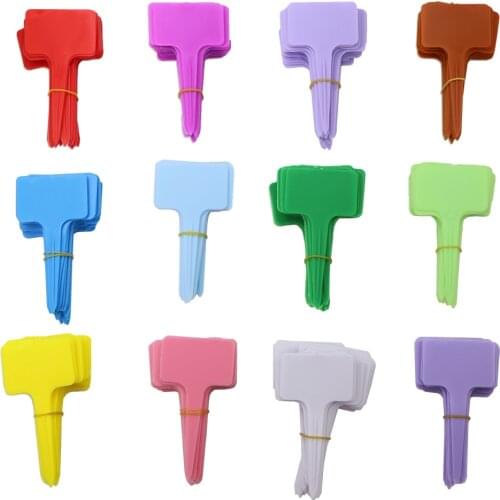 5x10CM Plant Labels T Waterproof Reusable Garden Nursery Signs for Seedling Flowers Potted Identification Stakes Tags Markers