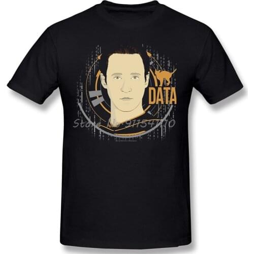 Men Comfort Star Trek Science FictionTV Series T-Shirt Next Generation Data Sketch Poster Pure Cotton Tees Harajuku TShirt
