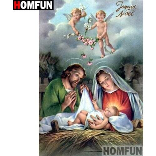 HOMFUN Full Square/Round Drill 5D DIY Diamond Painting "Religious figure" Embroidery Cross Stitch 5D Home Decor Gift A07635