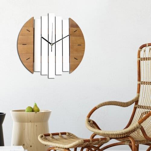 Xylophone Wall Wooden Clocks Brief Design Silent Home Cafe Office Wall Decor Clocks for Kitchen Wall Art Large Wall Clocks 30cm