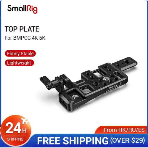 SmallRig Lightweight Top Plate for Blackmagic BMPCC 4K & 6K Quick Release Functional Plate With Nato Rail/Cold Shoe Mount - 2510