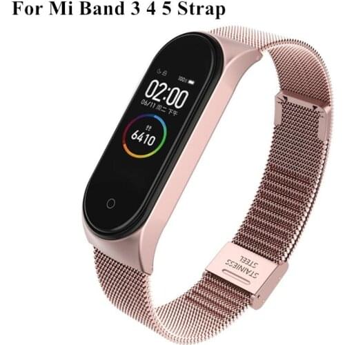 New Suitable for millet bracelet 3/4 generation wrist strap millet 3/4 generation universal Milanese stainless steel watch strap