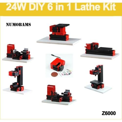 Z6000 6 in 1 Mini Lathe Kit/6 in 1 lathe/24W,20000rpm mini lathe/didactical 6in1 kit/DIY instructional machine