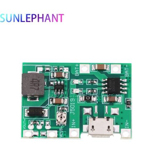 DC 3.7V 9V 5V 2A Adjustable Step Up 18650 Lithium Battery Charging Discharge Integrated Module