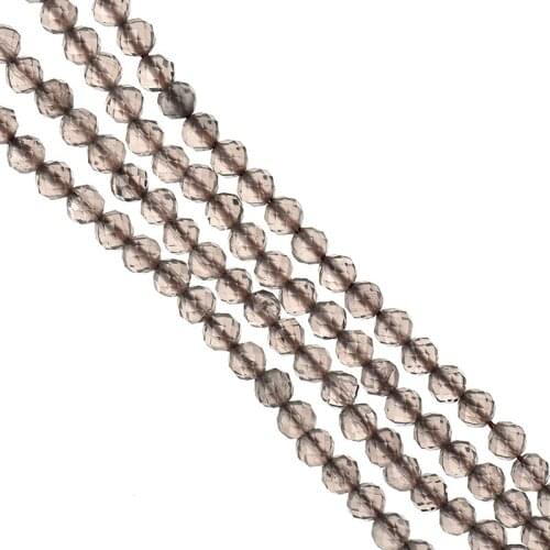 Transparent and Full black textured with black ropes in series 3mm-2mm Ice shine Stone Loose Beads