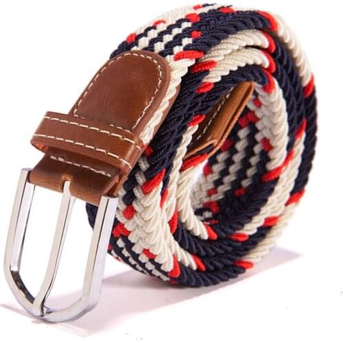 105cm Luxury Women Belts Casual Pin Buckle Unisex Fashion Belts Weave Elastic Belts Men Knitted Belt