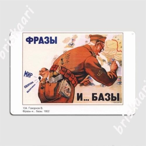 Soviet Cccp Propaganda Communist Metal Signs pub Kitchen Classic Wall Plaque Tin sign Posters