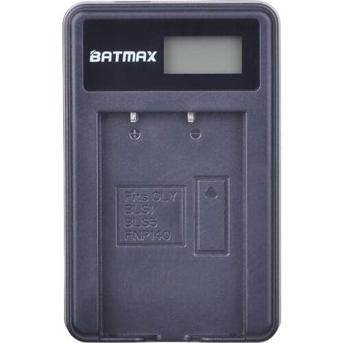 Batmax 1pc LCD USB Charger for PS-BLS5 BLS-5 BLS-50 BLS50 Battery for Olympus PEN E-PL2,E-PL5,E-PL6,E-PL7,E-PM2, OM-D E-M10
