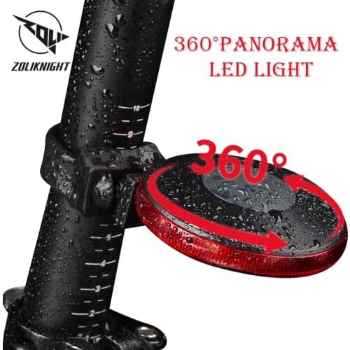 Tail light bike 360 panorama light for Bicycle Cycling Safety warning Rear light Bike 360-degree eye-catching pattern bike Lamp