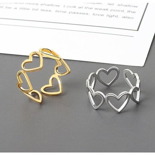 2020 Womens Fashion Love Heart Ring Punk Mens Stress Relief Accessories Classic Wedding Ring Casual Sports Jewelry Halloween
